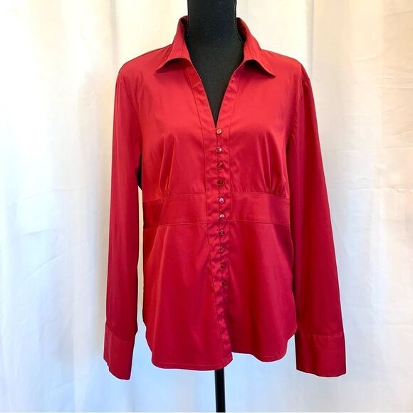 𝅺REITMANS red long sleeve button front dress shirt Sz XL - Picture 12 of 12